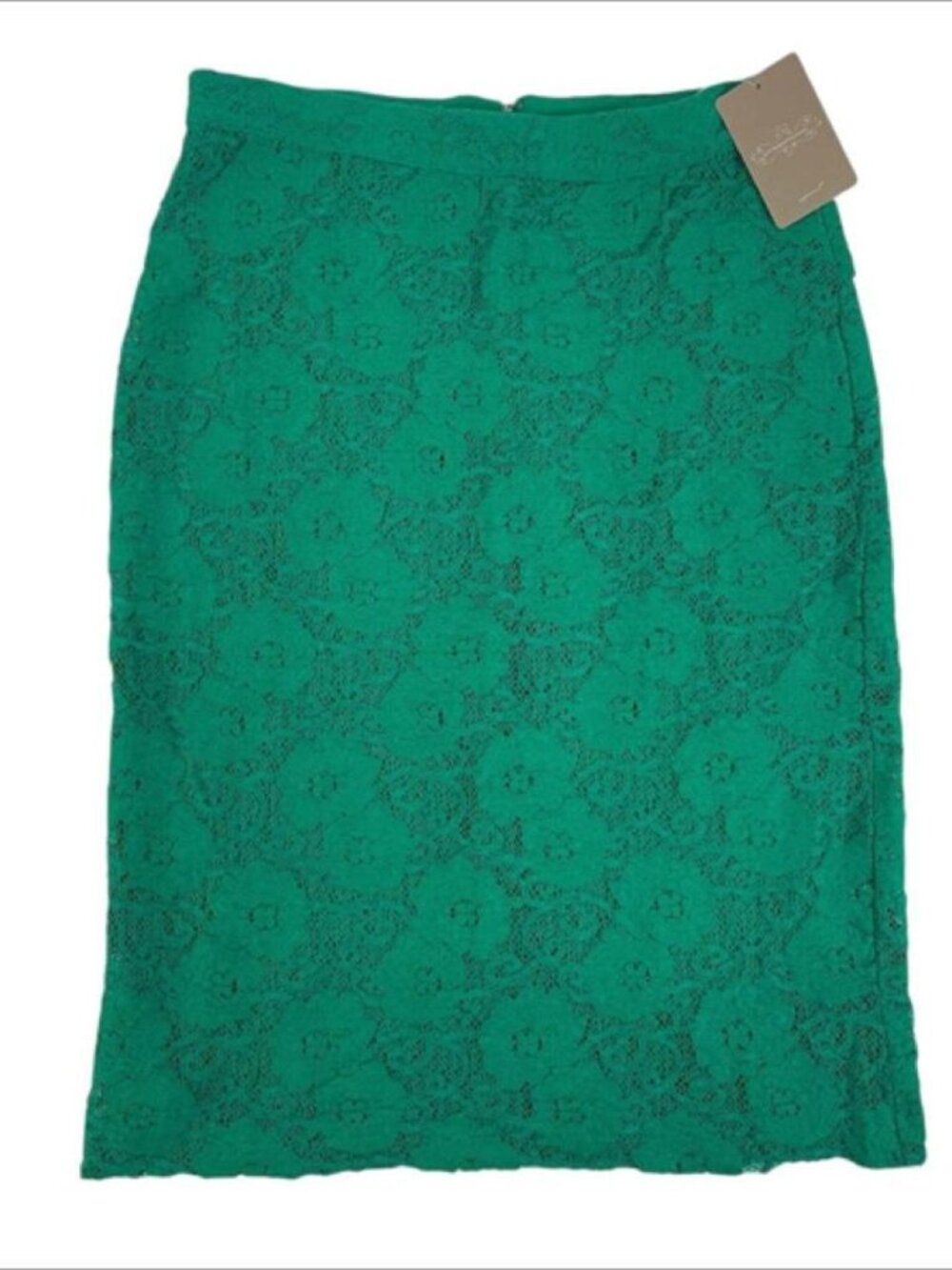 Anthropologie Maeve Alva Lace Pencil Skirt Size S Kelly Green NWT